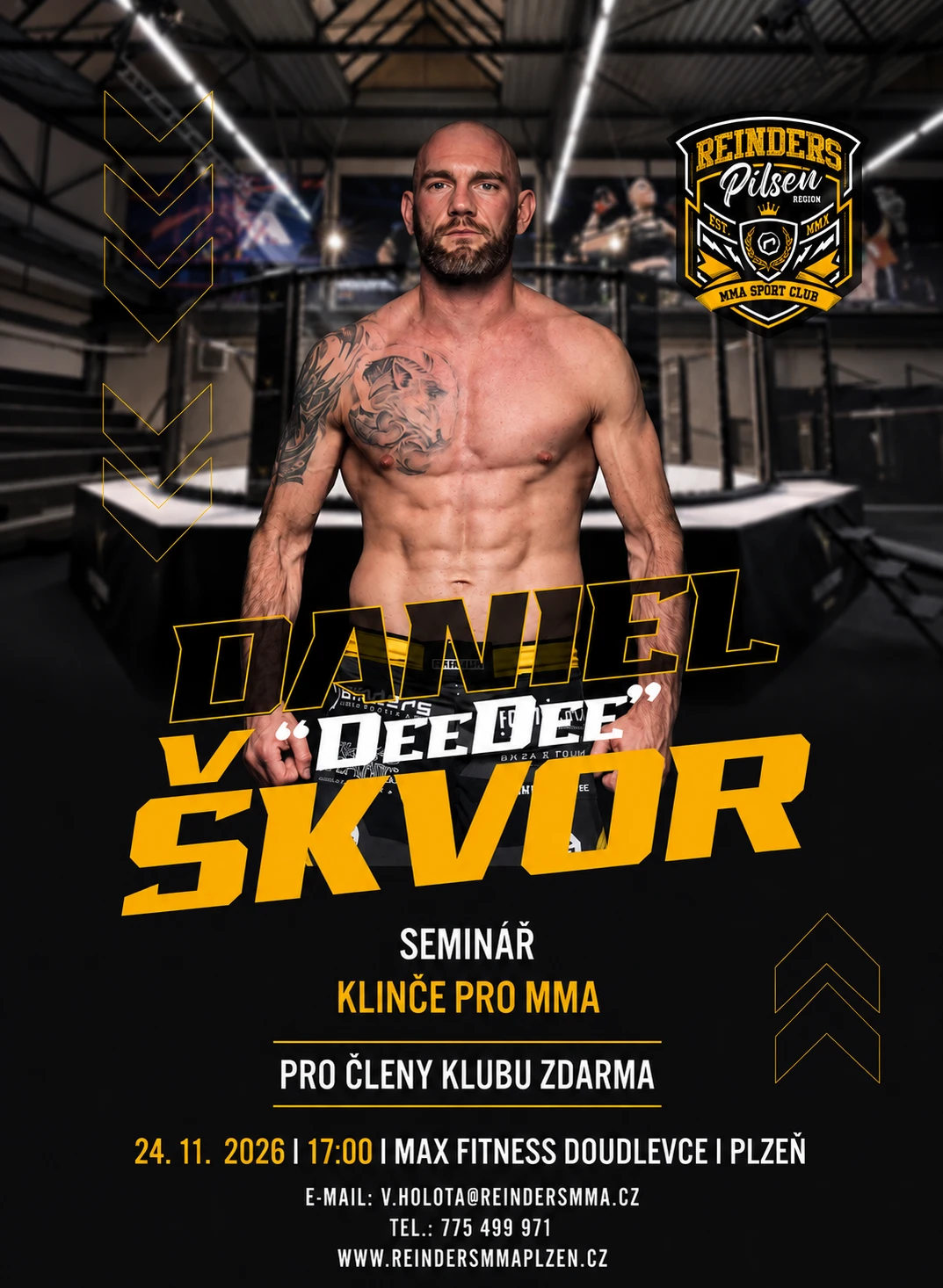 Seminář klinčů pro MMA s Danielem „DeeDee“ Škvorem
