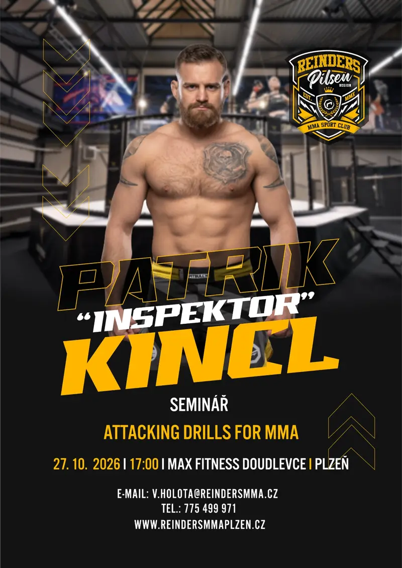 Seminář Attacking Drills for MMA s Patrikem „Inspektorem“ Kinclem